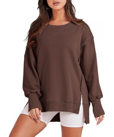 Women's Oversized Sweatshirt Crew Neck Long Sleeve Pullover Hoodies Tops Trendy Fashion Fall Clothes Coffee $17.64 Hoodies & ...