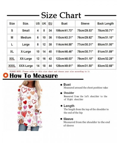 Valentine's Day Sweatshirt Women Long Sleeve Crew Neck Pullover Love Heart Shirt Print Tshirt Lightweight Tunic Tops O♥♥pink ...