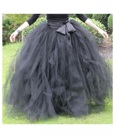 Womens Floor Length Ruffles Tutu A Line Layered Tulle Skirt for Prom Party Orange $22.74 Skirts