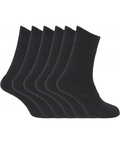 Floso® Ladies/Womens Thermal Socks (Pack Of 6) Black $14.53 Activewear