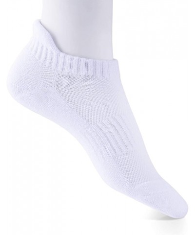 8 Pairs Ankle Performance Athletic Running Socks Low Cut Sports Tab Socks for Women and Men White $8.40 Activewear