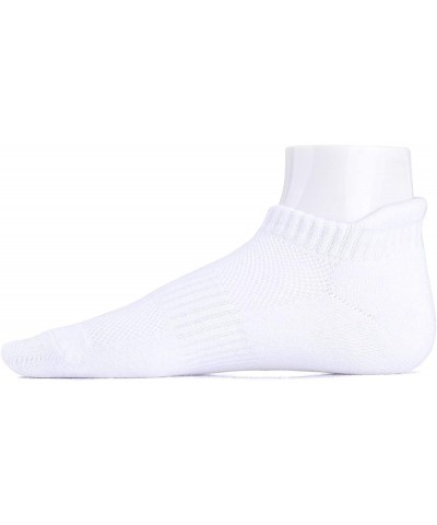 8 Pairs Ankle Performance Athletic Running Socks Low Cut Sports Tab Socks for Women and Men White $8.40 Activewear