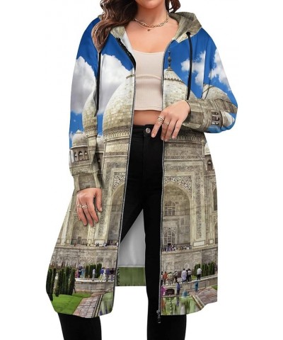 Zip Up Hoodie Women - Long Sleeve Fall Hoodeds Island And Lighthouses Sweatshirts Fall Jacket Coat with Pockets India Marble ...