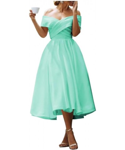 Midi Cocktail Dresses for Women Formal Prom Dress with Pockets Tea Party Graduation Evening Dresses Z Mint $31.57 Dresses