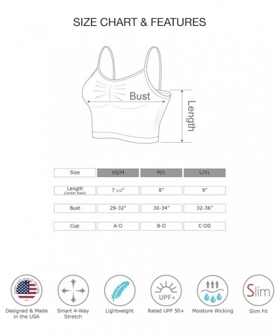 American Made Women’s Cami Tank Top – Sleeveless Crop Ruched Sports Bra Basic Stretch Camisole Yoga Workout Active Red $9.36 ...