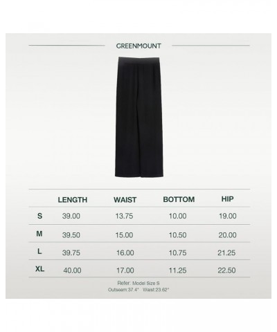 Women's Wide Leg Cashmere Sweatpants Lounge Pants for Women Winter Warm Black $93.12 Activewear