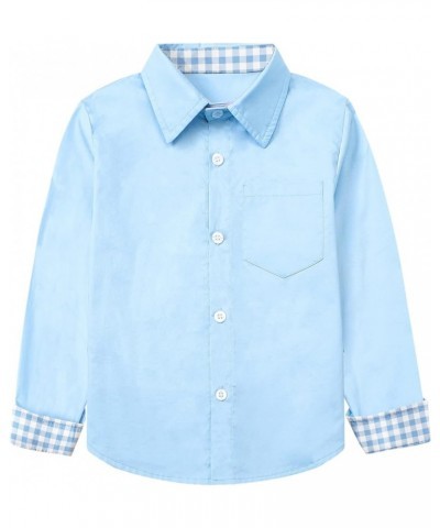 Girls & Women's Button Down Shirts Long Sleeve Flannel Shirt A Blue 2 $8.24 Blouses