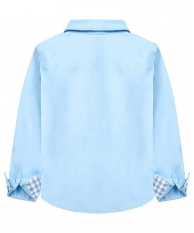 Girls & Women's Button Down Shirts Long Sleeve Flannel Shirt A Blue 2 $8.24 Blouses