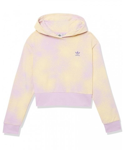 Women's Graphic Printed Crop Hoodie Bliss Lilac/Almost Yellow $16.70 Activewear