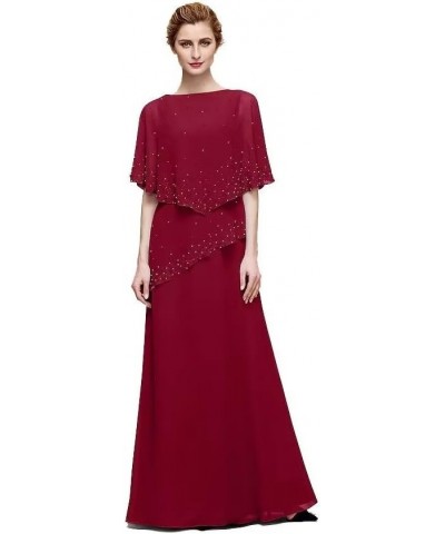 Mother of The Bride Dresses Glitter Diamonds Small Capes Plus Size Dresses Wedding Evening Party Dresses Formal Wine Red $33....