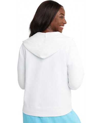 Women's Full-Zip Hooded Sweatshirt, EcoSmart Women's Sweatshirt, Women's Comfortable Hoodie White $11.73 Activewear