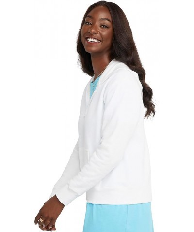 Women's Full-Zip Hooded Sweatshirt, EcoSmart Women's Sweatshirt, Women's Comfortable Hoodie White $11.73 Activewear