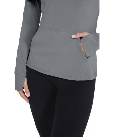 Nude Tech Half Zip Long Sleeve Jacket with Front Pockets Monument $12.88 Jackets