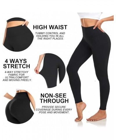 7 Pack High Waisted Leggings for Women Tummy Control Soft Workout Yoga Pants 3 black X2,galaxy,navy,coffee,rosy Brown,dark Gr...