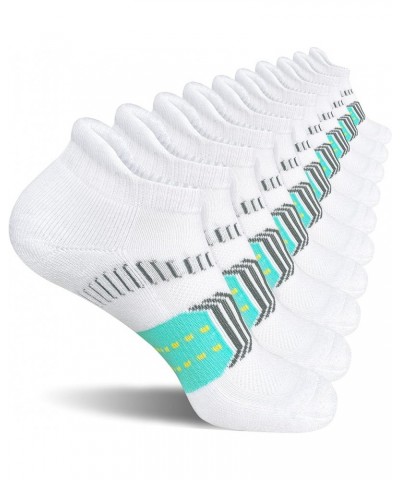 Womens Athletic Cushioned Anti-Blister Comfort Running Ankle Socks 5 Pairs White 5 Pairs $12.11 Activewear