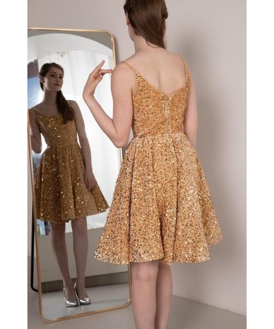 Sequin Homecoming Dresses for Teens Short Prom Dresses 2024 Sparkly Cocktail Party Gown Burgundy $25.20 Dresses