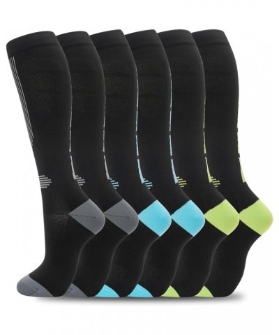 Compression Socks Women Men 20-30 mmHg, Knee High Support Socks for Running,Sports,Travel,Flight,Nurse 18-6pairs-sports-9 $13...