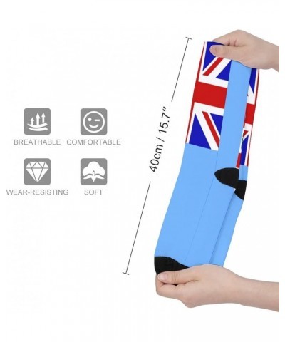 Finnish Flag Sports Crew Socks Fashion Colorful Casual Dress Socks for Men Women Style-4 $11.20 Activewear