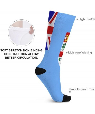 Finnish Flag Sports Crew Socks Fashion Colorful Casual Dress Socks for Men Women Style-4 $11.20 Activewear