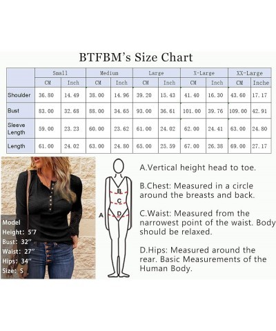 Women Long Sleeve V Neck Button Up Solid Tops Blouses Trendy Slim Fit Lace Sleeves Ribbed Knit Casual Shirts Tunic Lace Black...