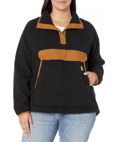 Women's Relaxed Fit Fleece Pullover Black $25.30 Jackets