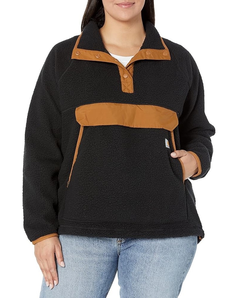 Women's Relaxed Fit Fleece Pullover Black $25.30 Jackets