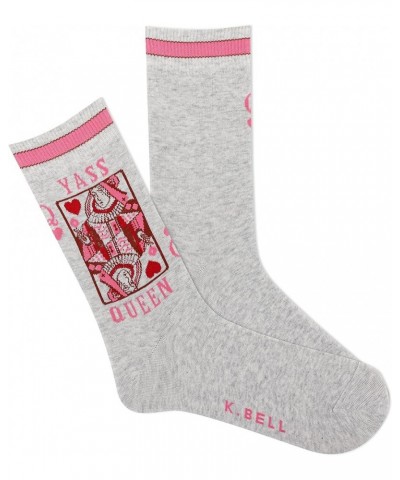 Fun Women Unite Crew Socks-1 Pairs-Cool & Empowering Novelty Gifts Yass Queen (Grey) $6.79 Socks