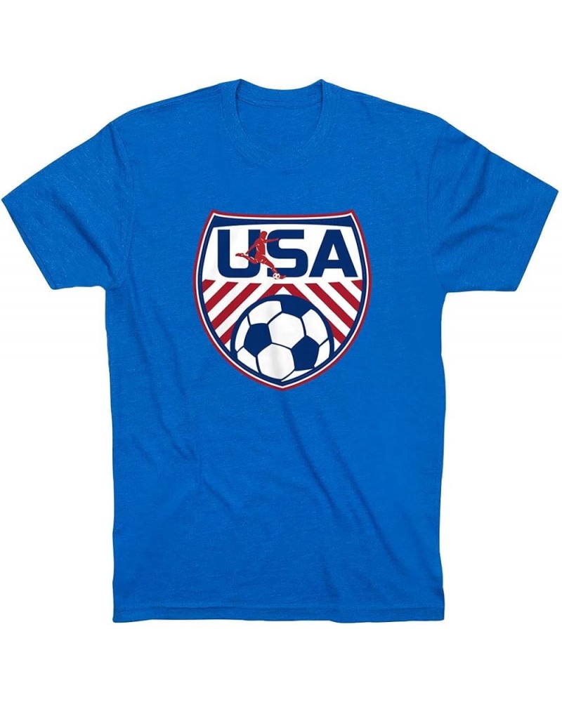 Soccer USA Short Sleeve T-Shirt | Soccer Tee | Youth and Adult Sizes Youth Royal $17.15 Tops