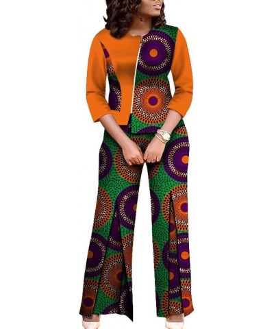 African Outfits for Women Bazin Riche Summer Suits 2 Pieces Set Top and Pants Set Traditional Cotton Clothing WY4116 T12 $32....