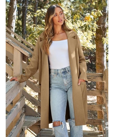 Women's Long Dressy Cardigan Sweaters Fall Trendy Oversized Coatigan 2023 Knit Jacket Winter Coats Camel $20.99 Sweaters