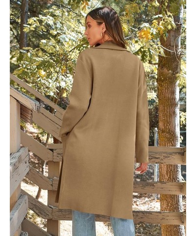 Women's Long Dressy Cardigan Sweaters Fall Trendy Oversized Coatigan 2023 Knit Jacket Winter Coats Camel $20.99 Sweaters