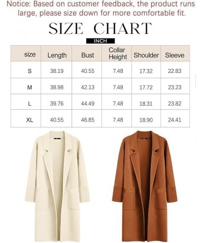 Women's Long Dressy Cardigan Sweaters Fall Trendy Oversized Coatigan 2023 Knit Jacket Winter Coats Camel $20.99 Sweaters