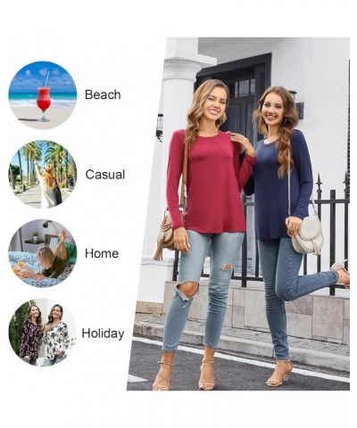 Womens Long Sleeve Fashion Tunic Tops Casual Vneck Shirts Dressy Blouses A-black Flower White $16.81 T-Shirts