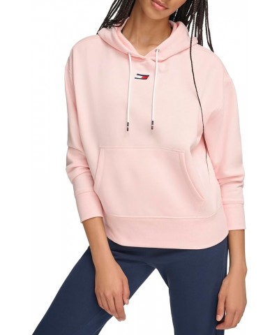 Women's Logo Flag on Chest Soft Fleece Hoodie Rose $21.71 Activewear