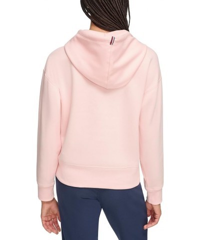 Women's Logo Flag on Chest Soft Fleece Hoodie Rose $21.71 Activewear