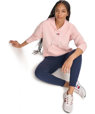 Women's Logo Flag on Chest Soft Fleece Hoodie Rose $21.71 Activewear