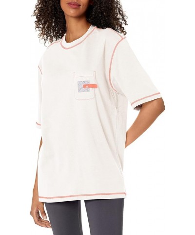 Women's Sport Statement Boyfriend Pocket T-Shirt White $12.09 Activewear