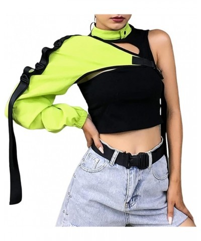 Novelty Crop Top Exotic Fashion Tops for Girls and Women Green 2 $15.07 Sweaters