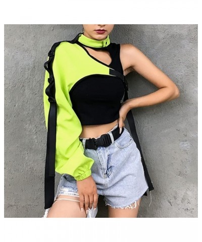 Novelty Crop Top Exotic Fashion Tops for Girls and Women Green 2 $15.07 Sweaters