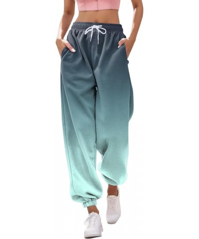 Womens Yoga Sweatpants 2023 Fall Winter Cotton Athletic Lounge Trousers with Pockets Sweatpant for Women S1-mint Green $7.53 ...