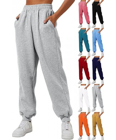 Women High Waisted Baggy Sweatpants Comfortable Cotton Joggers Pants Y2k Trendy Lounge Workout Trousers with Pockets Sky Blue...