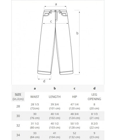 Men's Graphic Print Y2K Streetwear Fashion Jeans Baggy Straight Fit Wide Leg Pants Casual Denim Trousers 1521-sand Dollar $29...