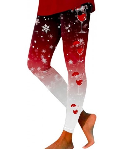 High Waisted Leggings Womens Cosplay Christmas Costumes Ornaments Tree Snow Xmas Reindeer Deer Pattern Fashion Leggings Z24-r...