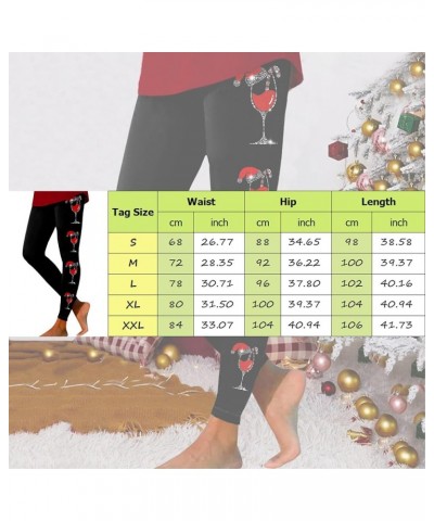 High Waisted Leggings Womens Cosplay Christmas Costumes Ornaments Tree Snow Xmas Reindeer Deer Pattern Fashion Leggings Z24-r...