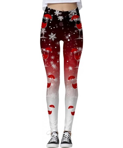 High Waisted Leggings Womens Cosplay Christmas Costumes Ornaments Tree Snow Xmas Reindeer Deer Pattern Fashion Leggings Z24-r...