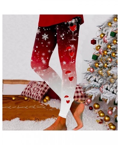 High Waisted Leggings Womens Cosplay Christmas Costumes Ornaments Tree Snow Xmas Reindeer Deer Pattern Fashion Leggings Z24-r...