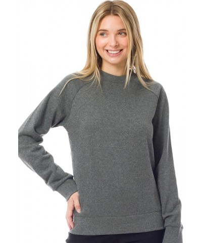 Women's Basic Soft & Comfortable Pullover Fleece Crewneck Sweatshirt Fall Outfits Medium Grey $10.59 Hoodies & Sweatshirts