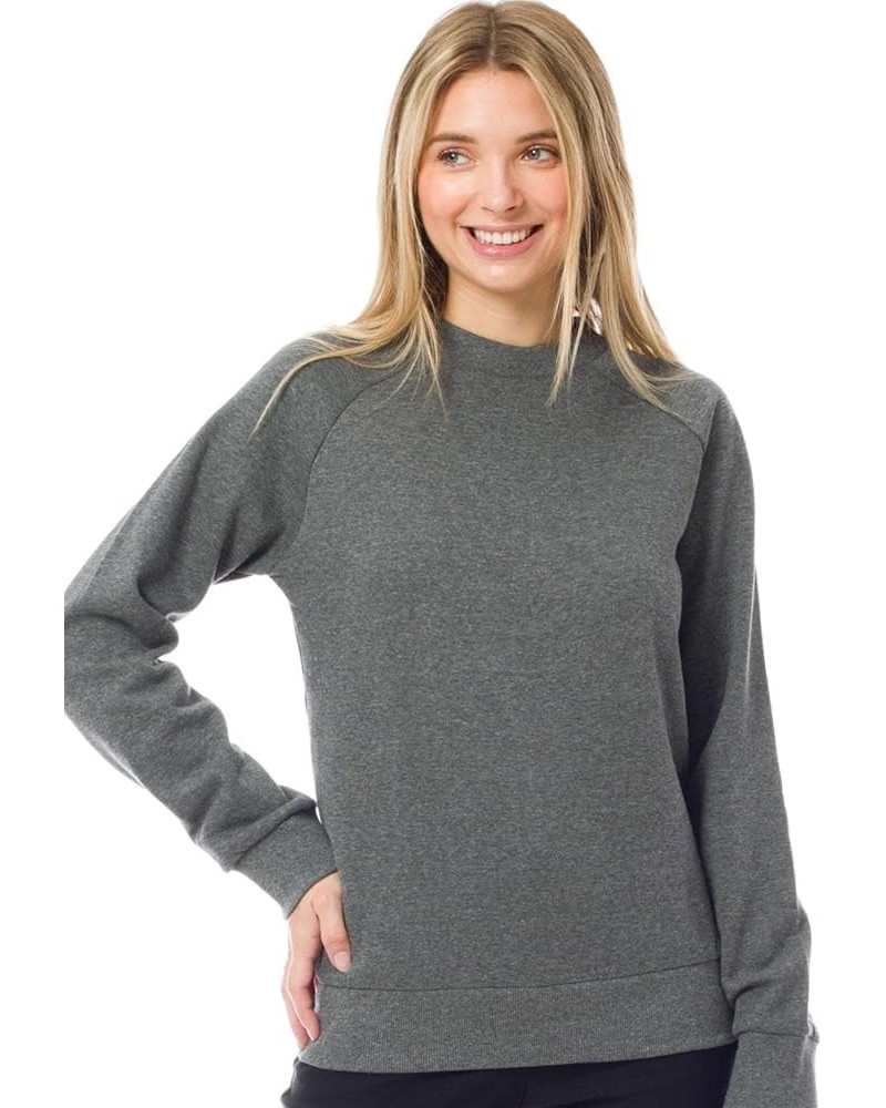 Women's Basic Soft & Comfortable Pullover Fleece Crewneck Sweatshirt Fall Outfits Medium Grey $10.59 Hoodies & Sweatshirts