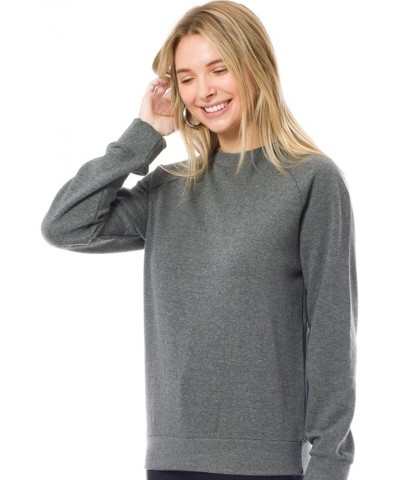 Women's Basic Soft & Comfortable Pullover Fleece Crewneck Sweatshirt Fall Outfits Medium Grey $10.59 Hoodies & Sweatshirts