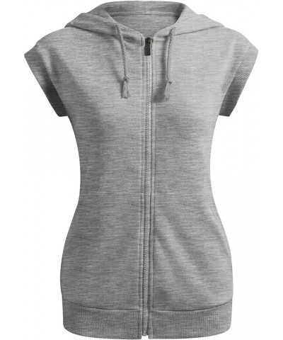 Women's Sleeveless Hoodies Basic Hoodie Zip Up Kwohosl01_melange $15.04 Hoodies & Sweatshirts